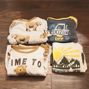Set of 4 Boys Toddler Pjs